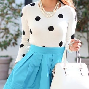 Ann Taylor Polka Dots Light Sweater